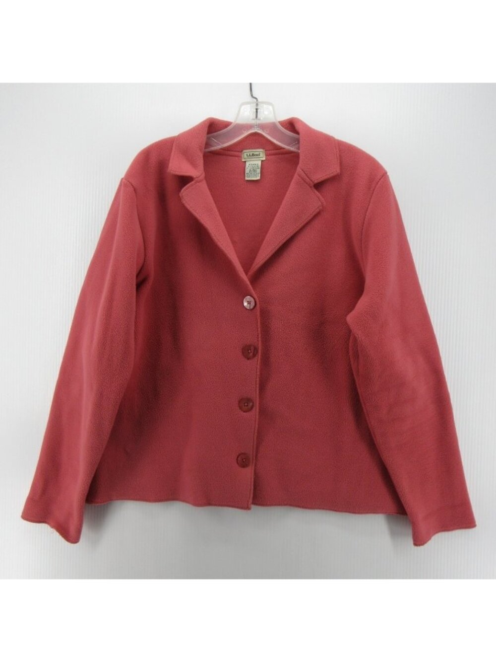 LL Bean Blazer XL Fleece Jacket Coat Button Up Unstructured Classic